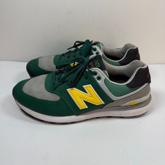 New Balance 574 Green V2 - Green Yellow Golf Shoes - Size 11.5 - MG574GN - Picture 1 of 15
